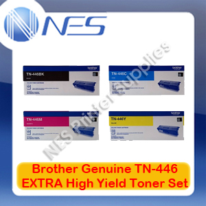 Brother Genuine TN-446 BK/C/M/Y (Set of 4) EXTRA High Yield Toner Cartridge for HL-L8360CDW/HL-L9310CDW/MFC-L8900CDW/MFC-L9570CDW